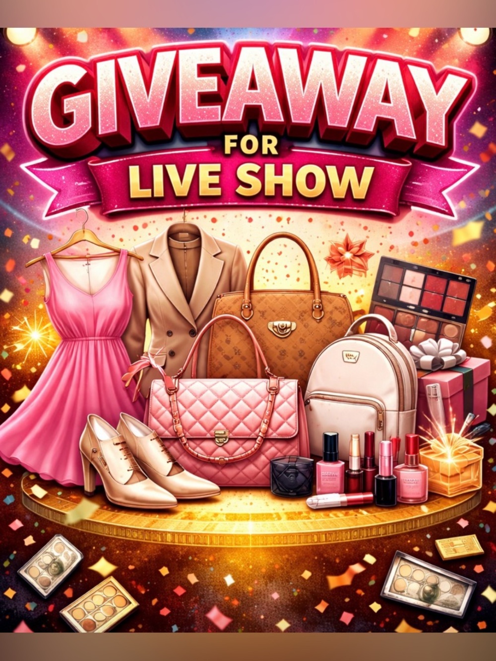 Giveaway Flyer For Live Shows! Enter For A Chance Of Free Shipping & Small Item